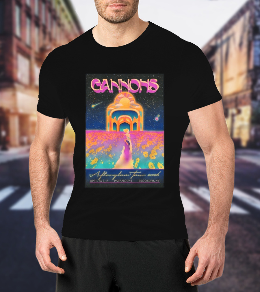 Cannons Afterglow Tour 2026 April 16 17 Paramount Brooklyn NY T-Shirt