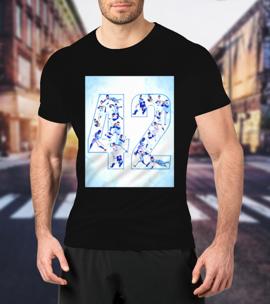 Jackie Robinson Day Brooklyn Dodgers MLB Number 42 Player Team T-Shirt