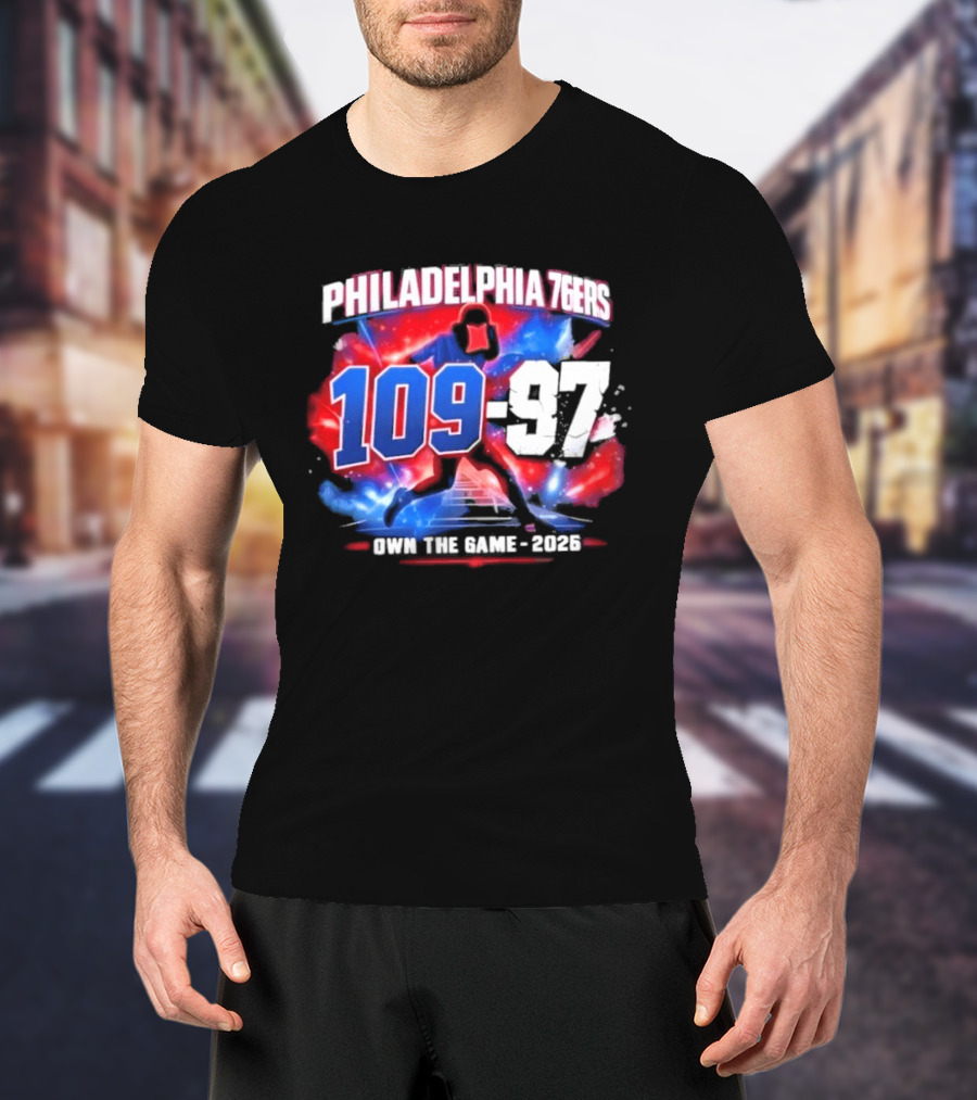 Philadelphia 76Ers 109 97 Victory Vs Orlando Magic Joel Embiid Mode 2026 T-Shirt