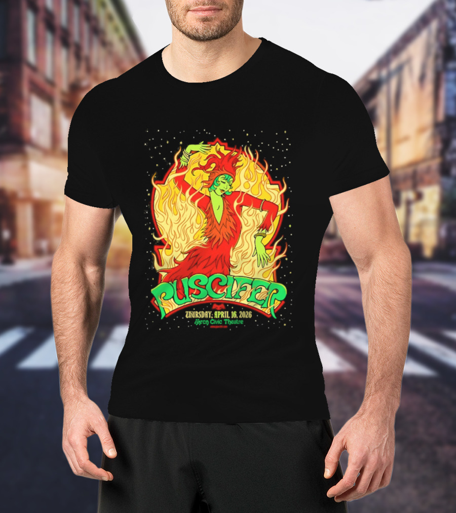 Puscifer Akron Civic Theatre April 16 2026 The Normal Isn't Tour Fiery Dancer T-Shirt