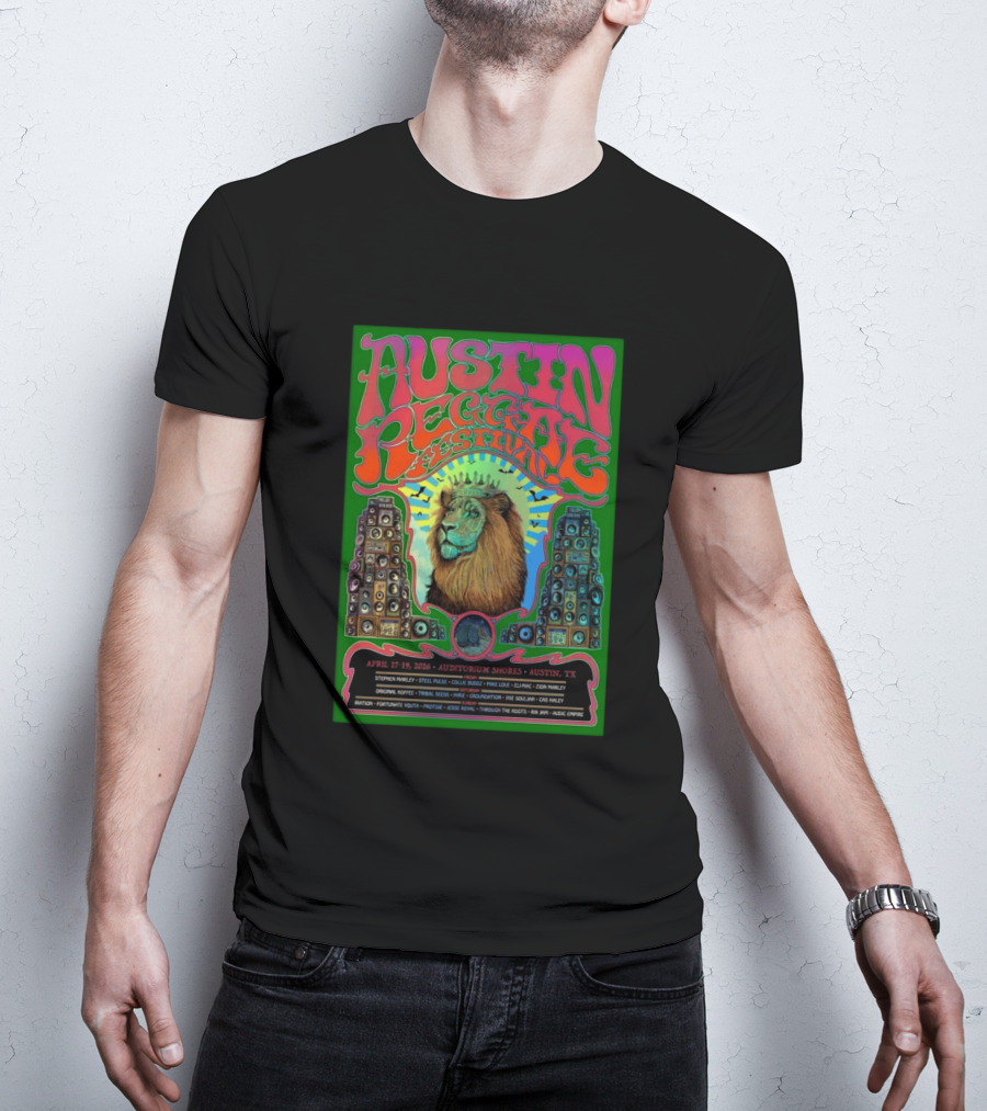 Austin Reggae Festival 2026 Auditorium Shores Stephen Marley Ziggy Marley Iration Jesse Royal Fortunate Youth T-Shirt