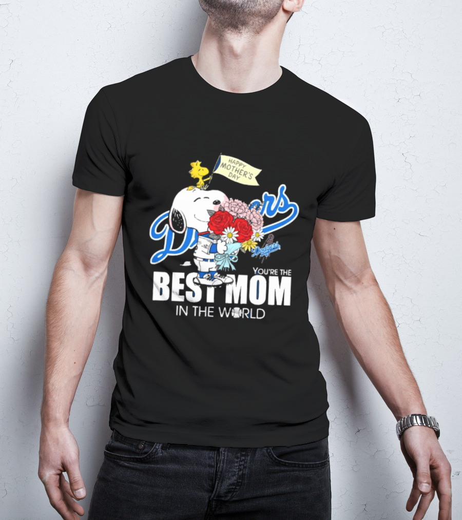 Snoopy Dodgers You're The Best Mom In The World T-Shirt