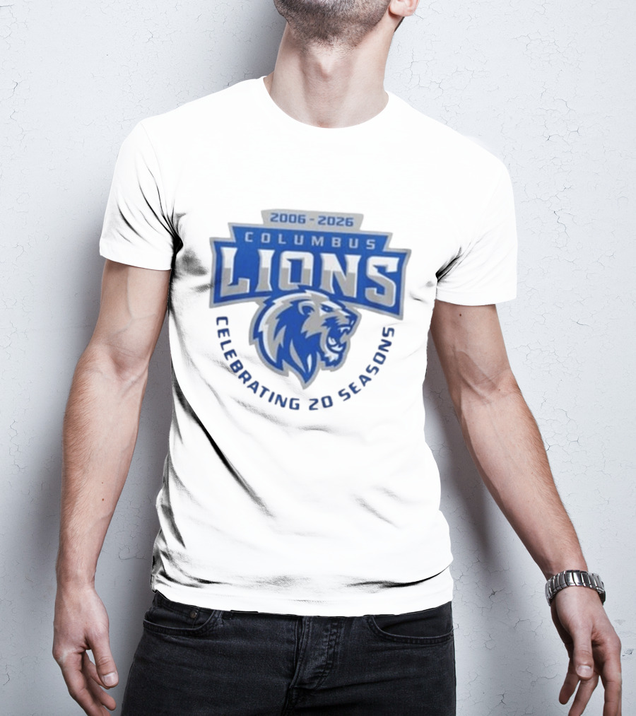 Columbus Lions Celebrating 20 Seasons 2006 2026 T-Shirt