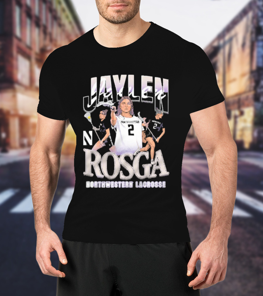 Jaylen Rosga Northwestern Lacrosse Player No. 2 T-Shirt