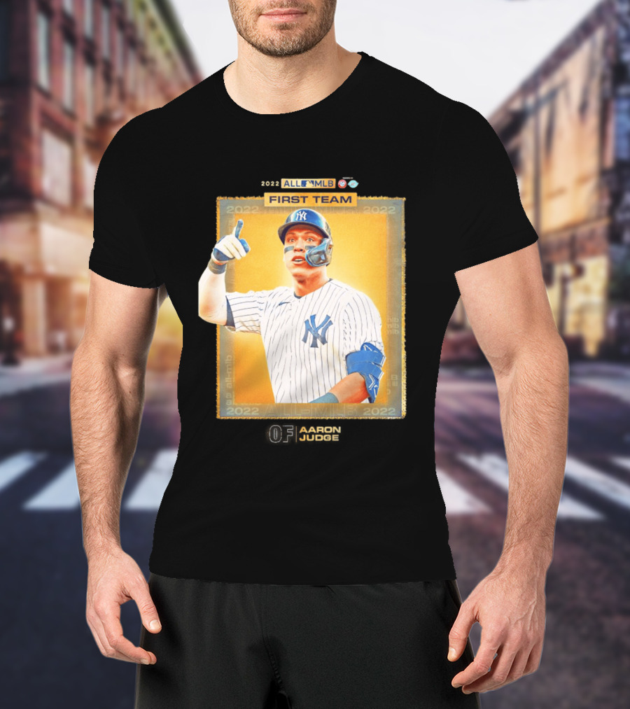 Aaron Judge 2022 All MLB First Team Yankees Player Recognition T-Shirt