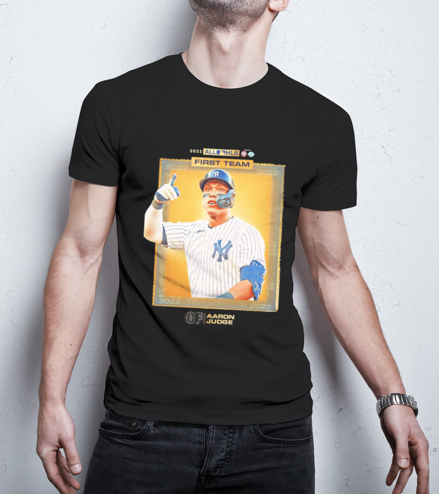 Aaron Judge 2022 All MLB First Team Yankees Player Recognition T-Shirt