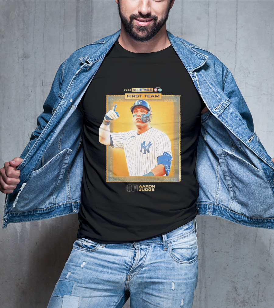 Aaron Judge 2022 All MLB First Team Yankees Player Recognition T-Shirt