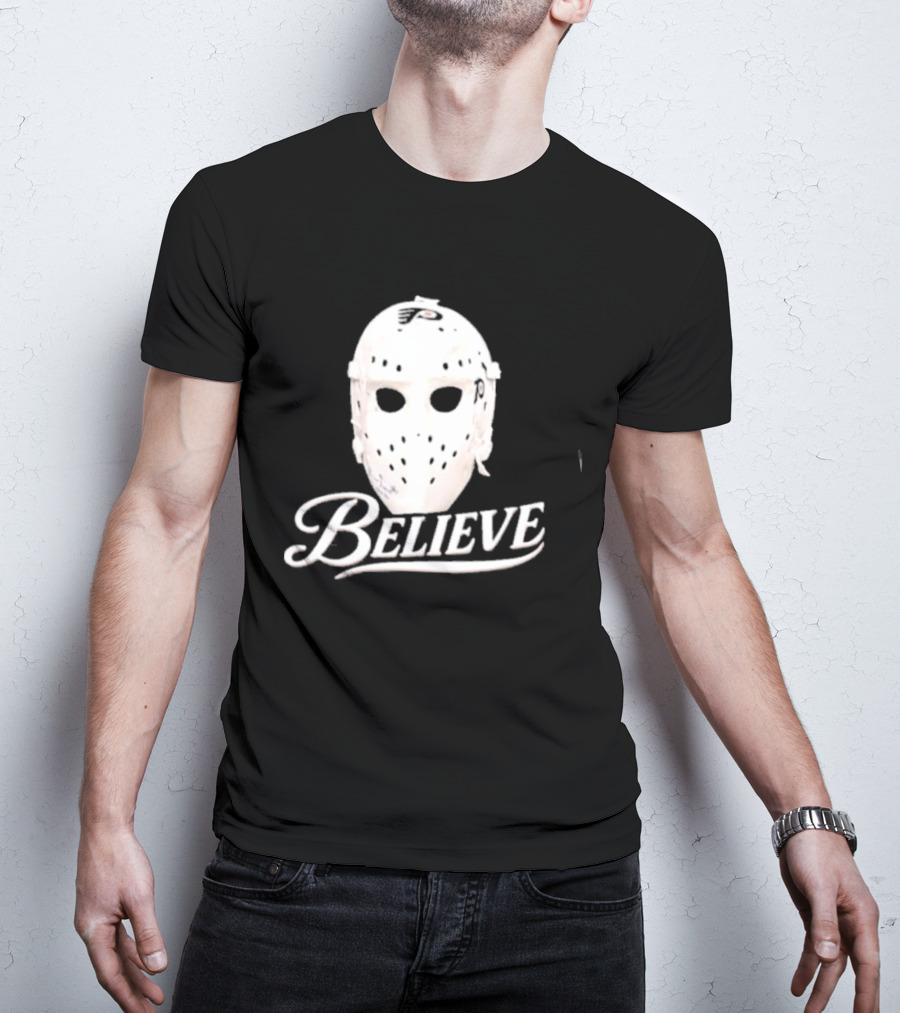 Believe Classic Hockey Mask Philadelphia Flyers T-Shirt