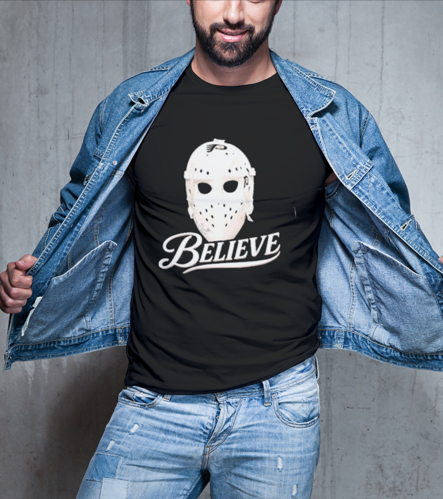 Believe Classic Hockey Mask Philadelphia Flyers T-Shirt