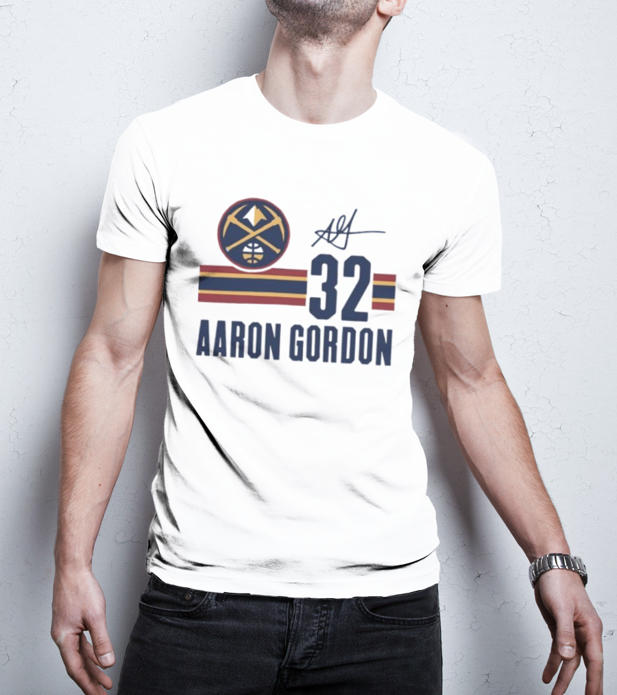 Aaron Gordon Denver Nuggets NBA 32 Basketball Signature T-Shirt