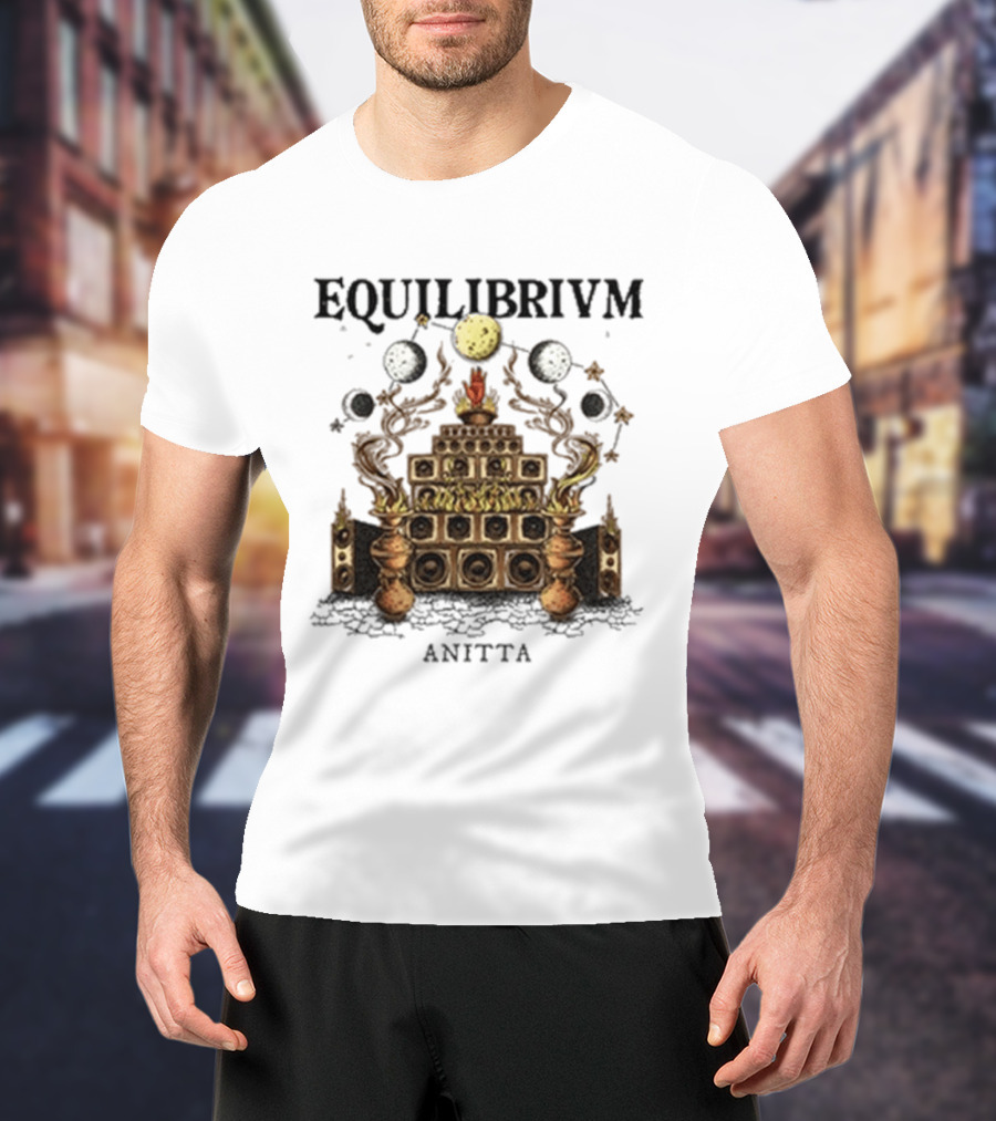 Anitta Equilibrium Moon Speaker Pyramid With Celestial Balance T-Shirt