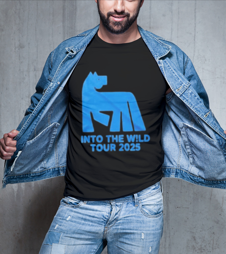 Russ Into The Wild Tour 2025 Blue Bear T-Shirt