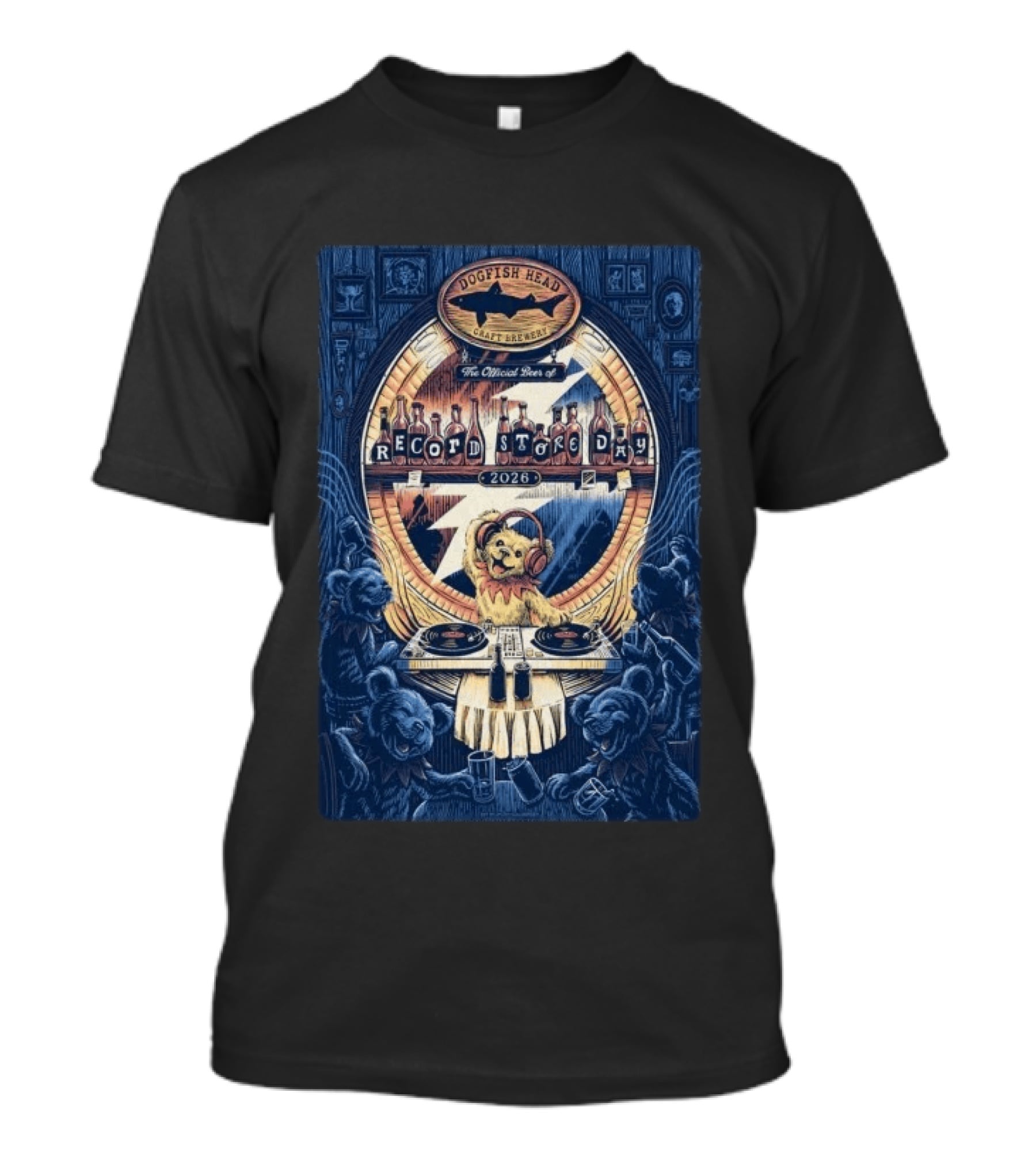 Dogfish Head Craft Brewery Grateful Dead Record Store Day 2026 T-Shirt