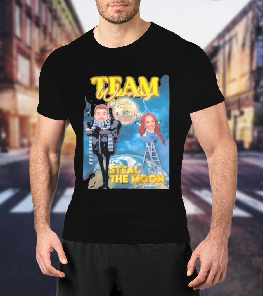Team Warrkey Strictly Steal The Moon Dancing Planet Earth T-Shirt