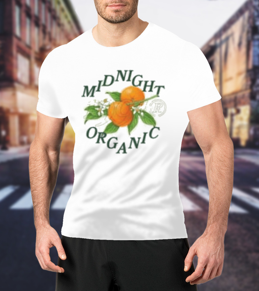 Midnight Organic Citrus Blossoms And Branches T-Shirt