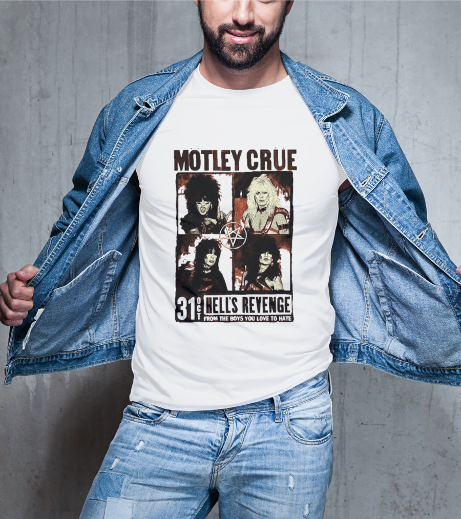 Motley Crue Hell's Revenge 31 Oct From The Boys You Love To Hate Flyer T-Shirt