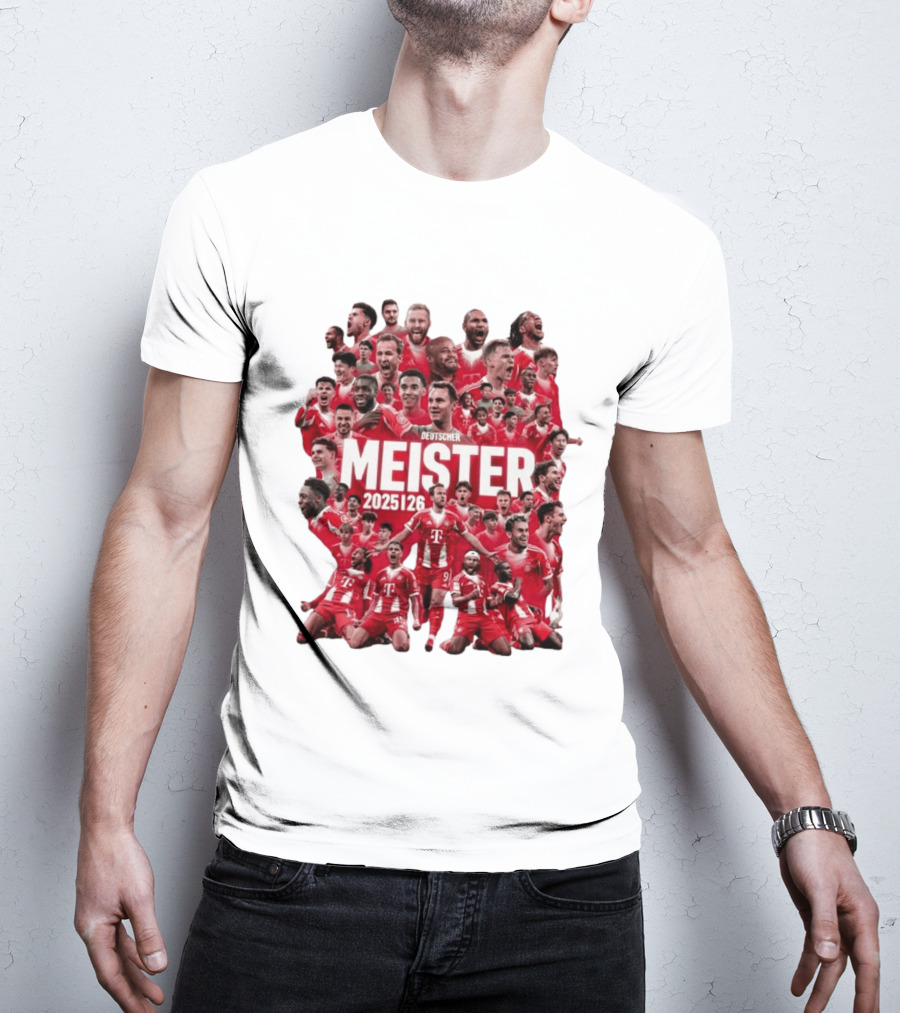Bayern Deutscher Meister 2025 2026 Players Celebration T-Shirt