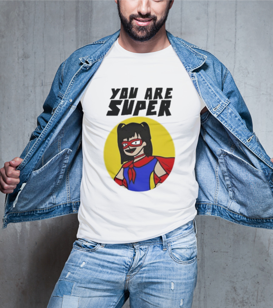 You Are Super Hero Girl With Red Cape And Mask T-Shirt