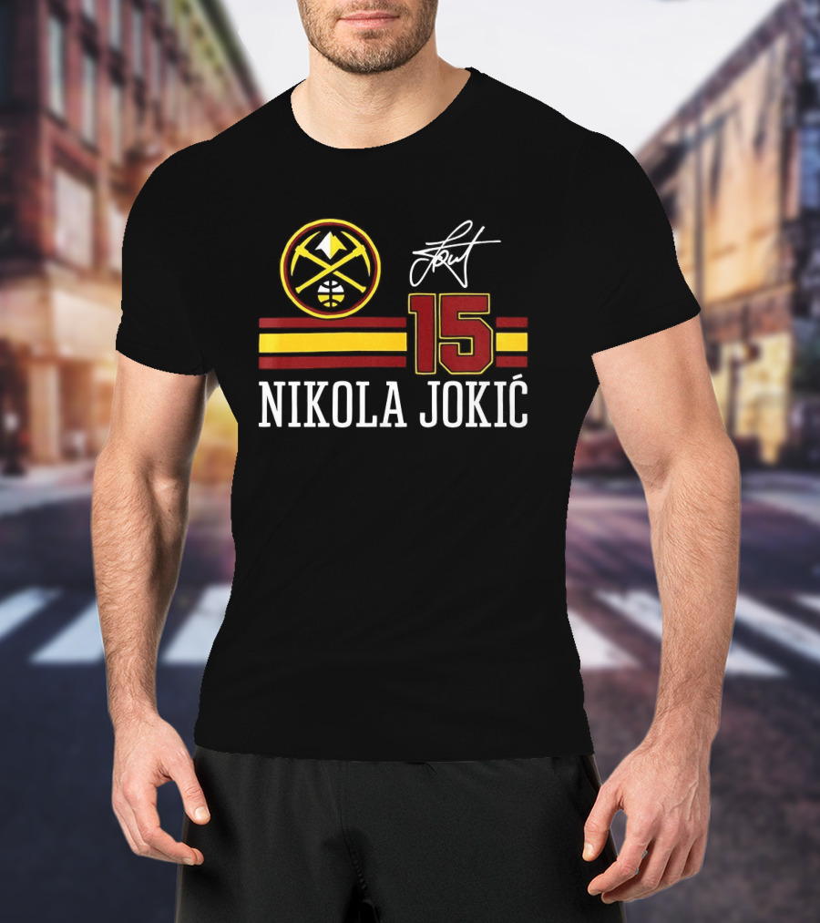 Nikola Jokić 15 Denver Nuggets NBA Signature T-Shirt