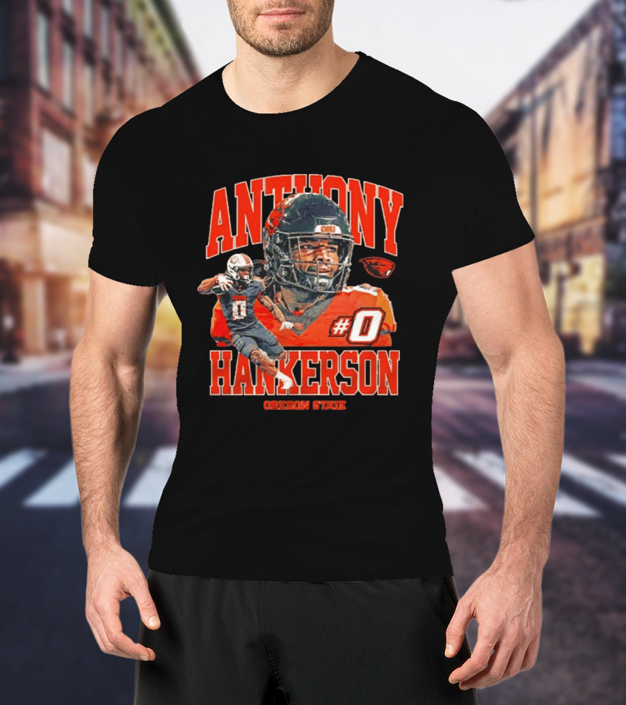 Anthony Hankerson #0 Oregon State Beavers Football T-Shirt