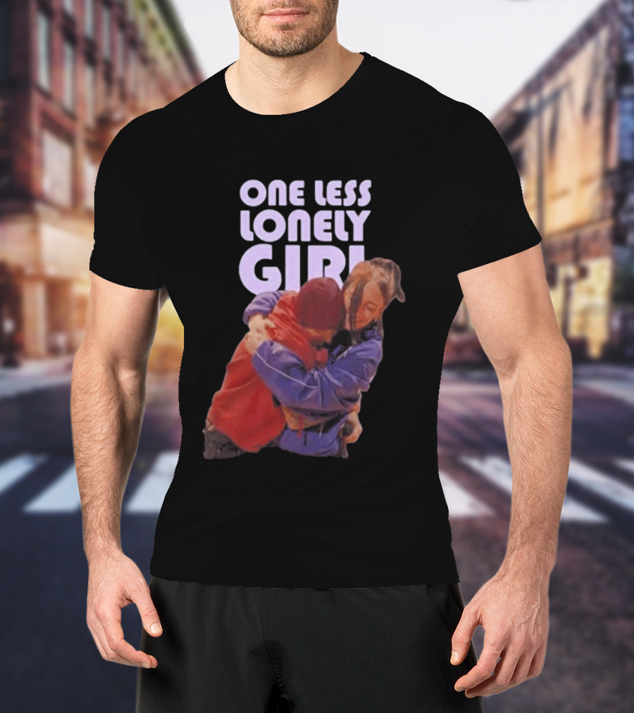 One Less Lonely Girl Billie Eilish Justin Bieber Hug T-Shirt