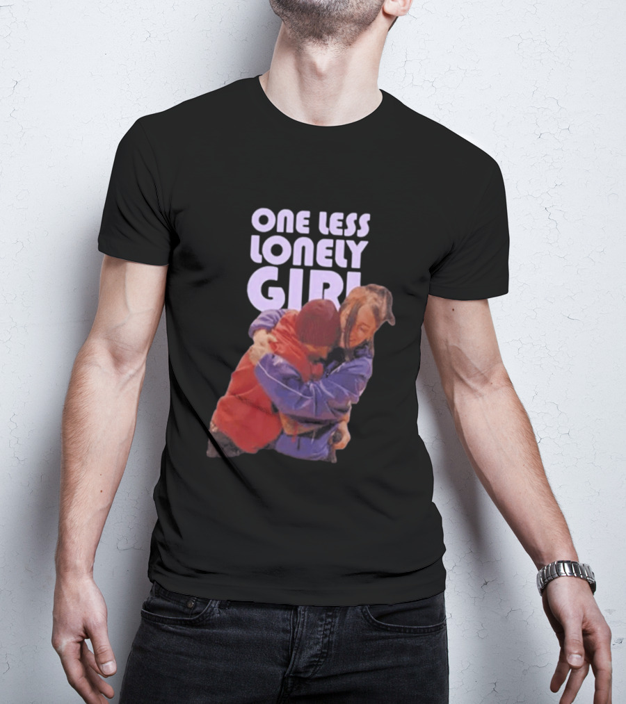 One Less Lonely Girl Billie Eilish Justin Bieber Hug T-Shirt