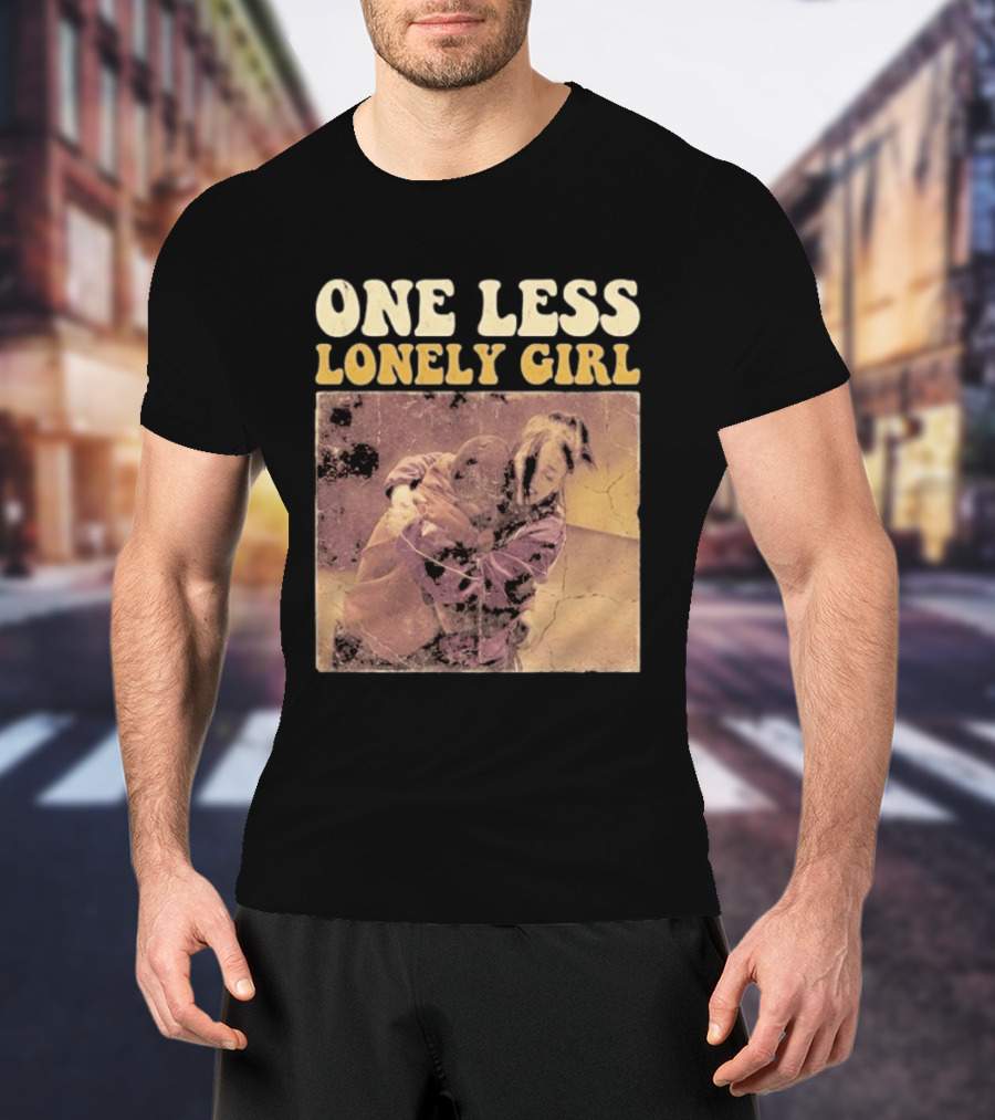 Billie Eilish Justin Bieber One Less Lonely Girl Vintage Style Hug Scene T-Shirt