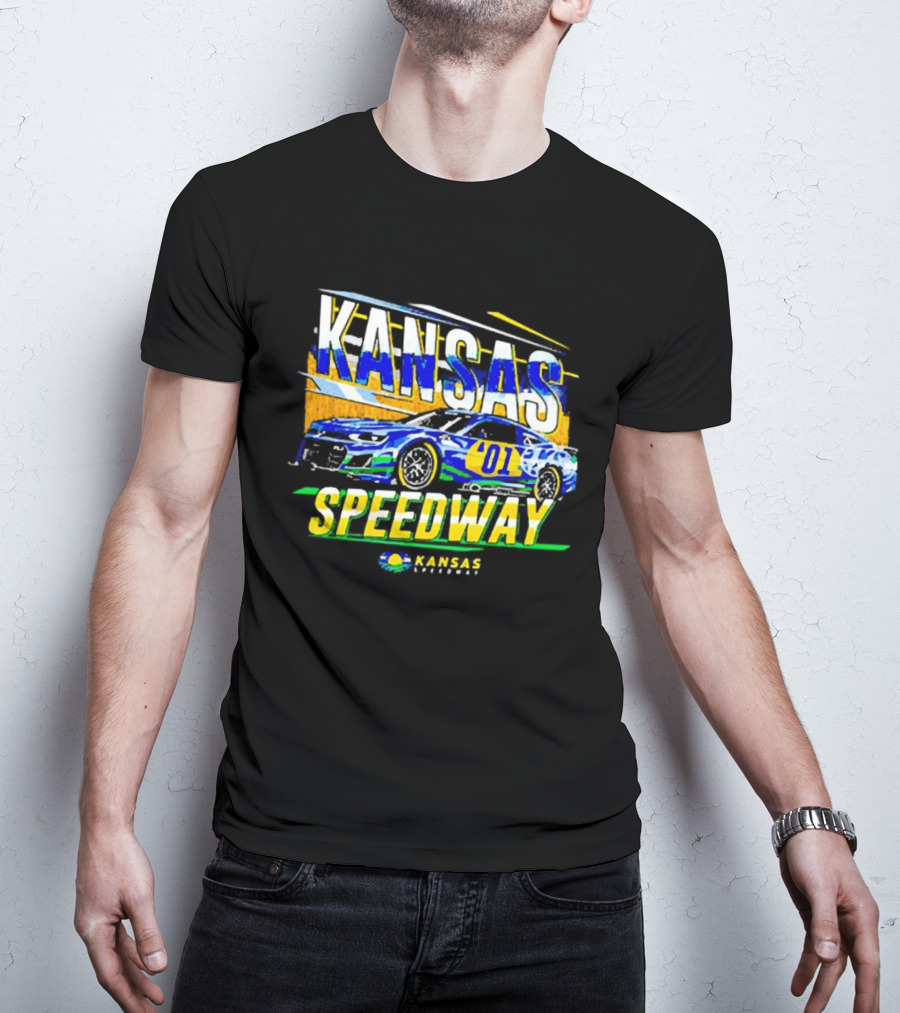 Kansas Speedway 01 Car Racing Wheatfield NASCAR T-Shirt