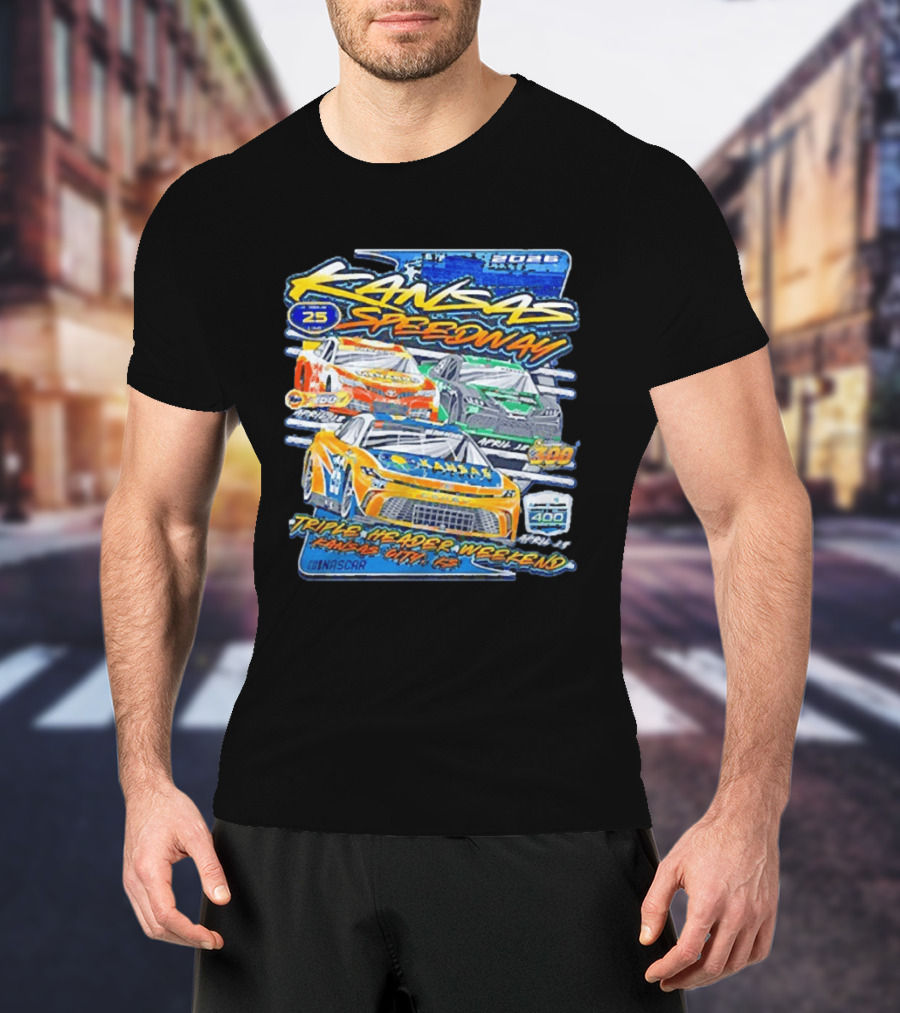 2026 Kansas Speedway NASCAR Triple Header Weekend April 25 Car 400 Kansas City T-Shirt