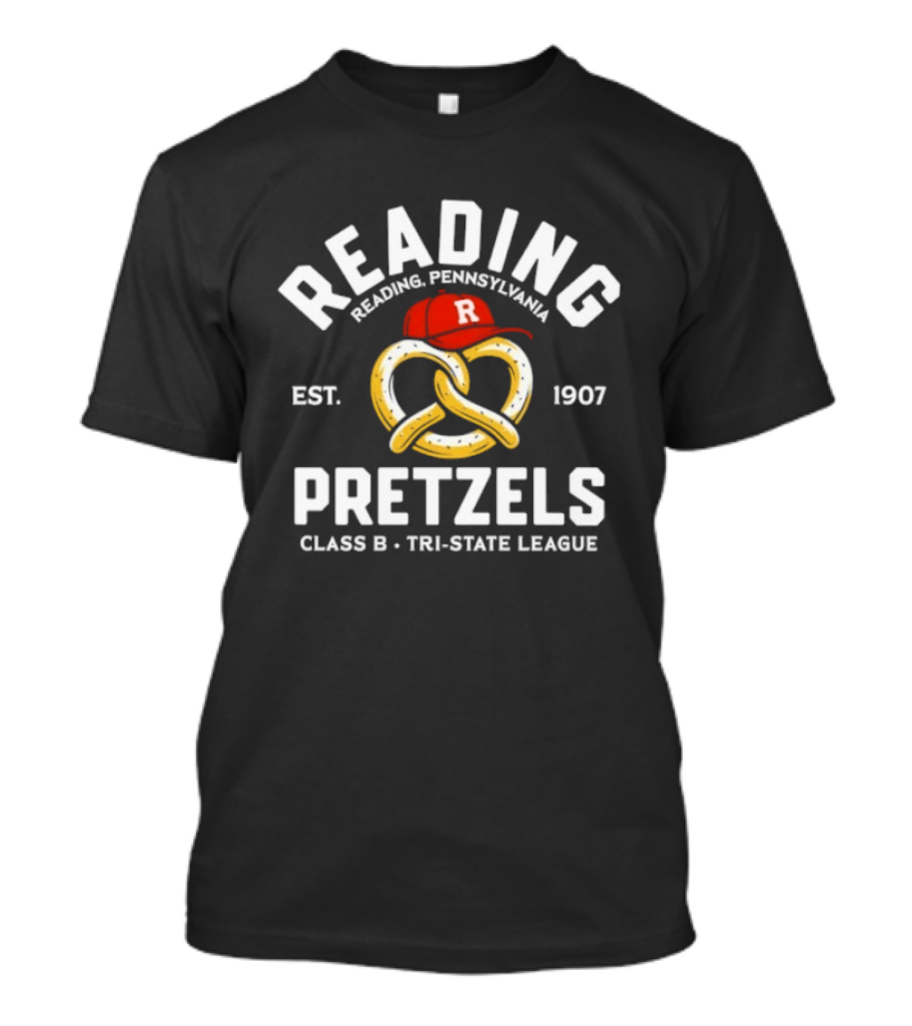 Reading Pennsylvania Pretzels Est. 1907 Class B Tri State League T-Shirt
