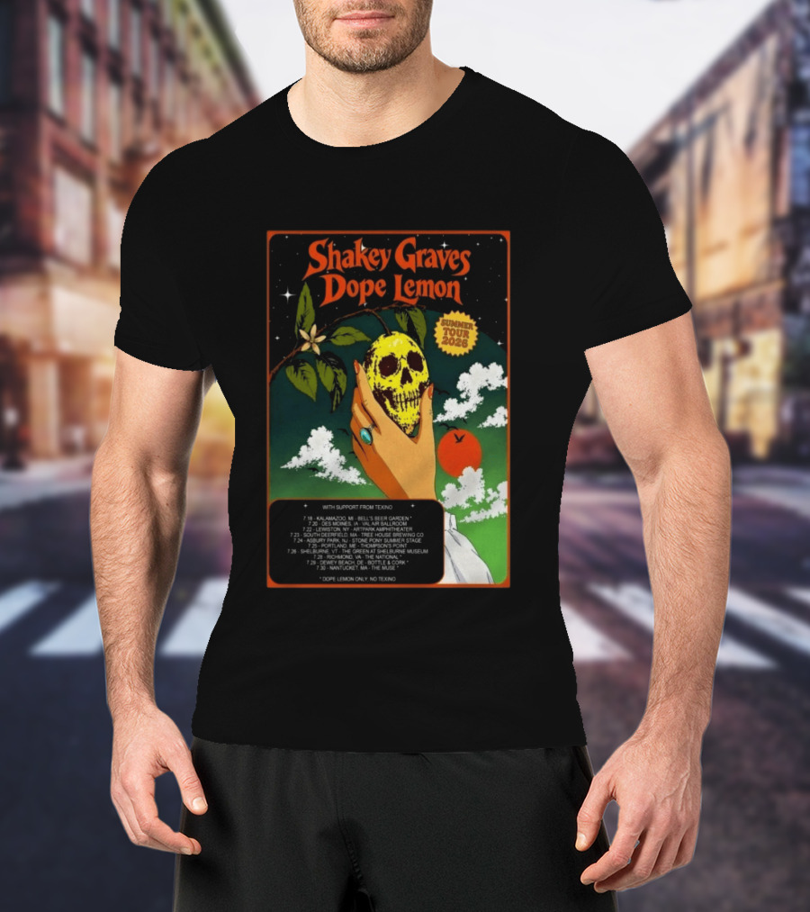 Shakey Graves Dope Lemon Summer Tour 2026 With Texino Support T-Shirt