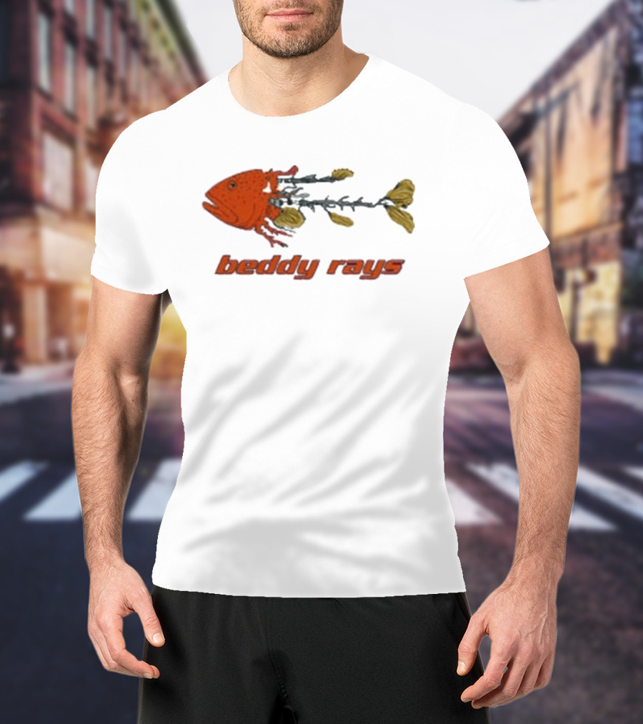 Beddy Rays Coral Trout Fish Skeleton T-Shirt