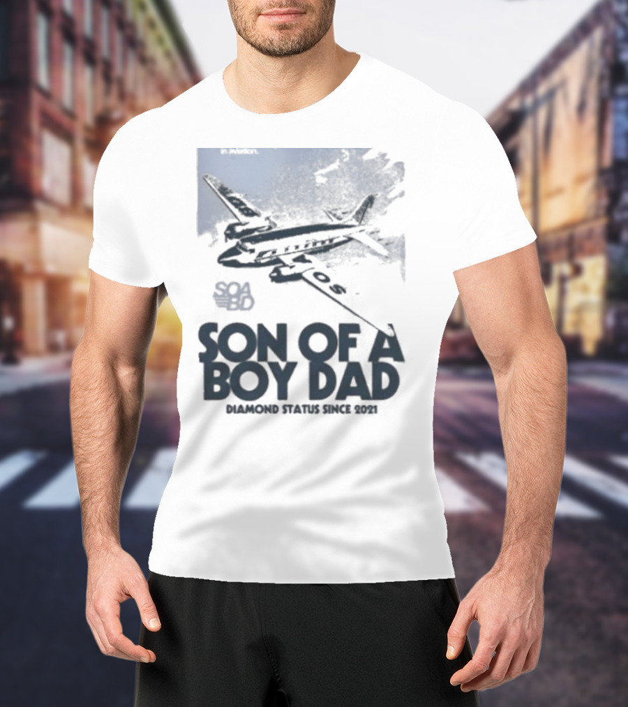 Son Of A Boy Dad Airline Pocket T-Shirt
