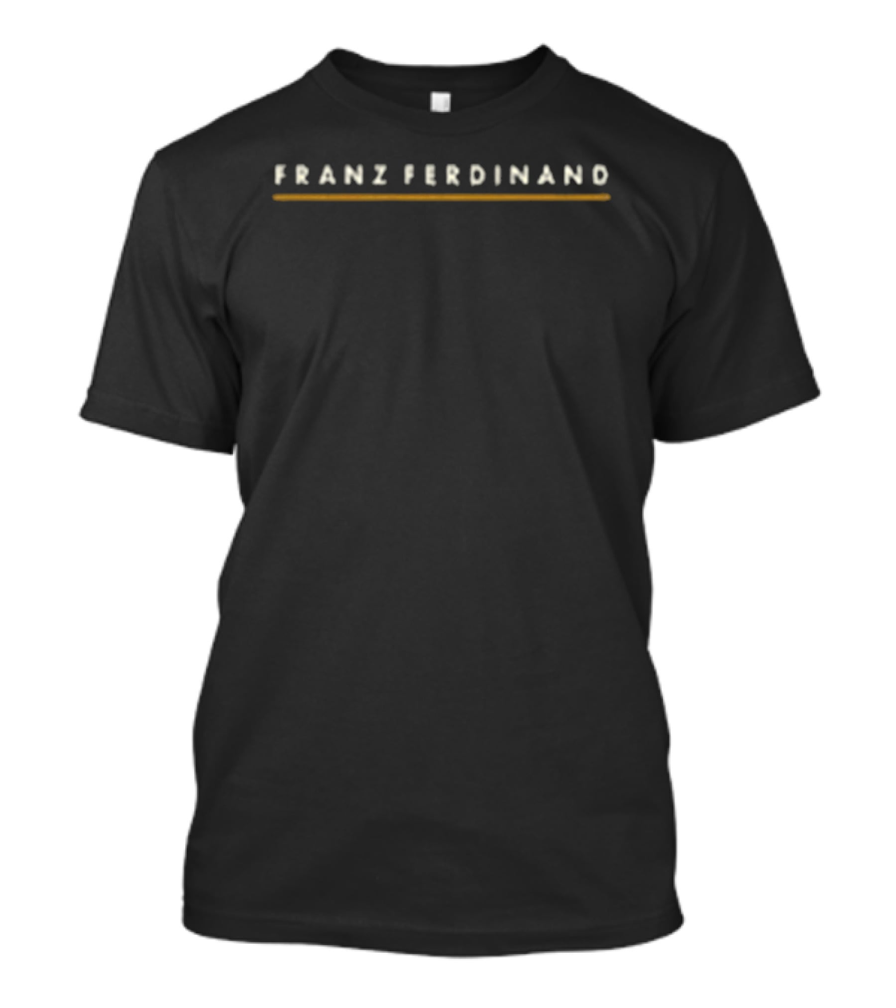 Franz Ferdinand Black Interlocked Band Name T-Shirt
