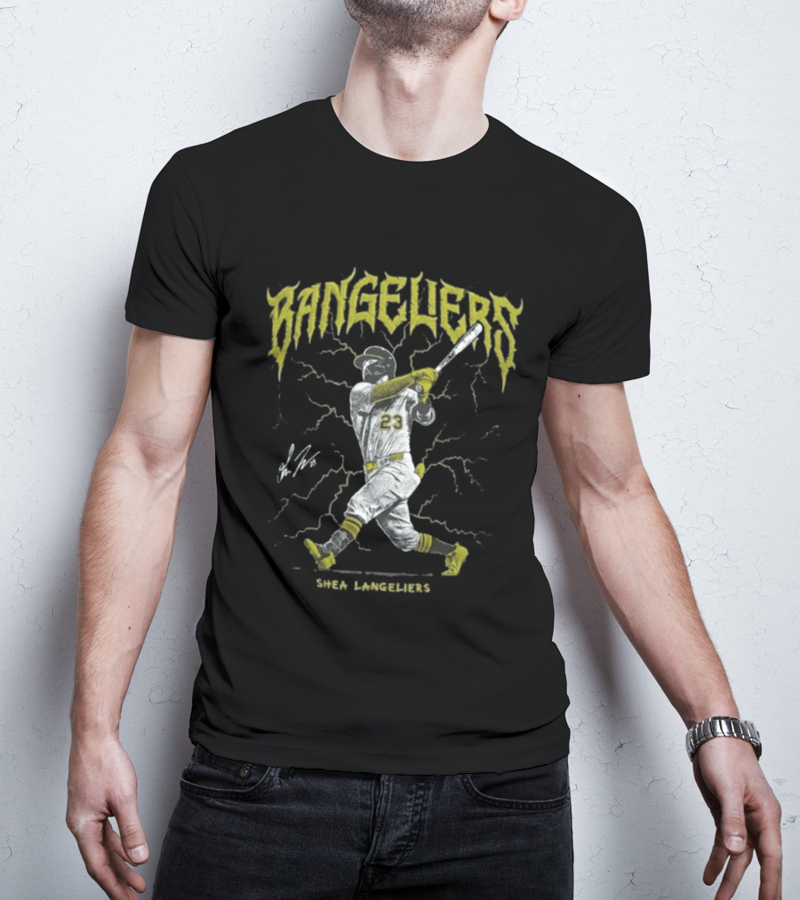 Bangeliers Shea Langeliers 23 Baseball Lightning T-Shirt
