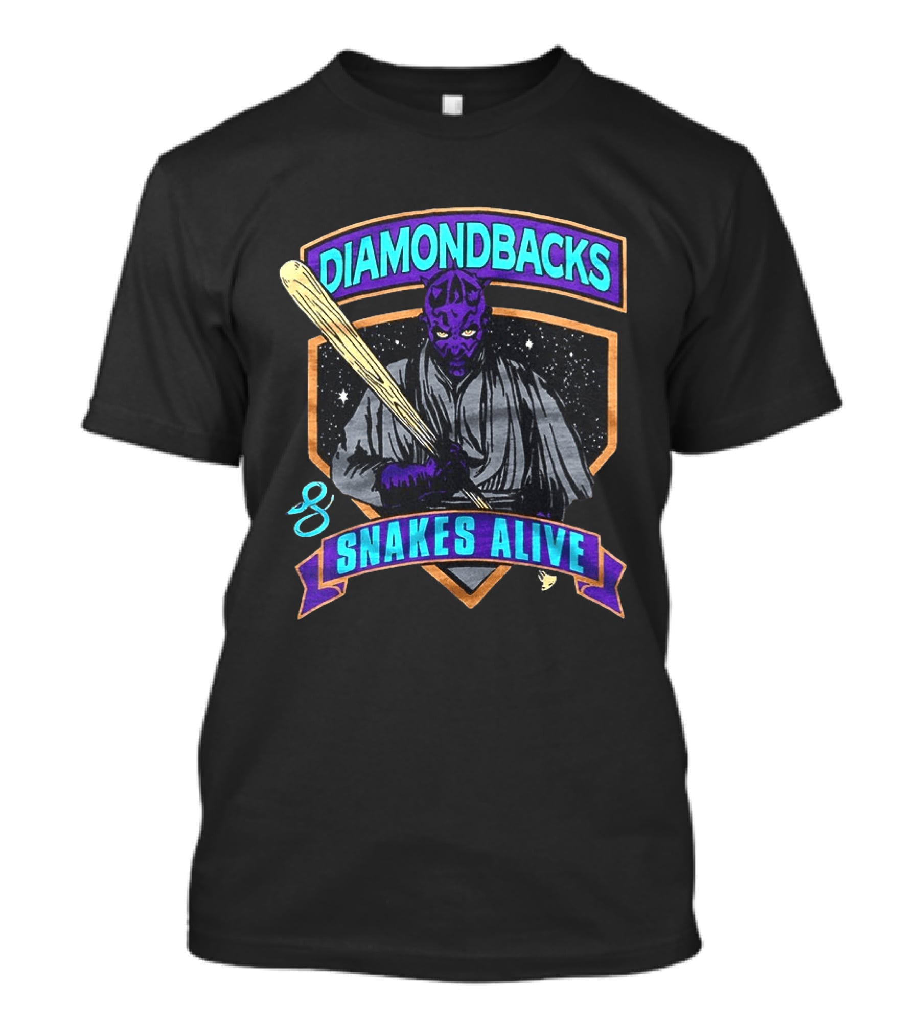 Diamondbacks Snakes Alive Baseball Jedi Warrior T-Shirt