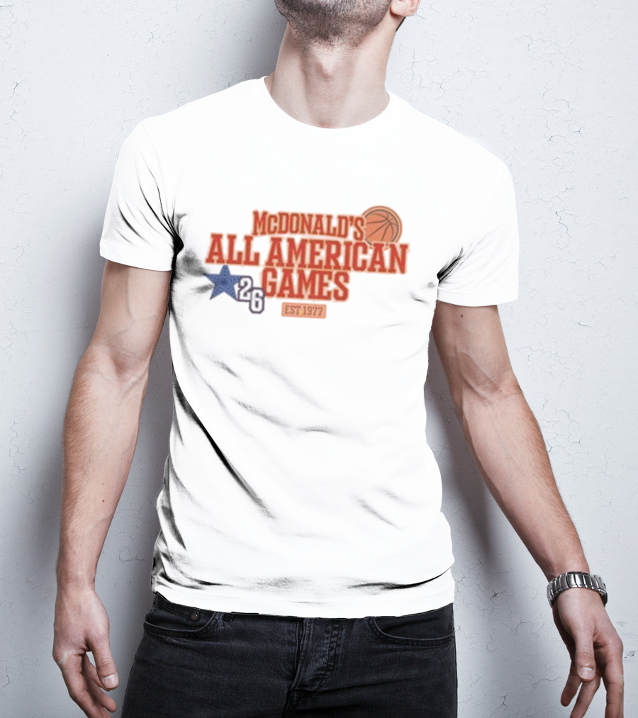 McDonald's All American Games 2026 Basketball Star Est 1977 T-Shirt