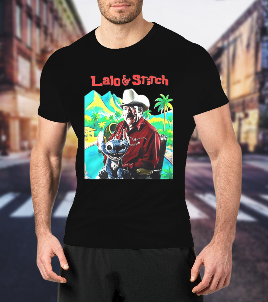 Lalo And Stitch Cowboy Hat Tropical T-Shirt