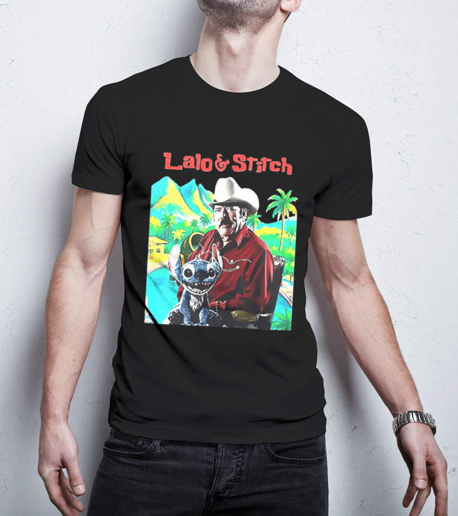 Lalo And Stitch Cowboy Hat Tropical T-Shirt
