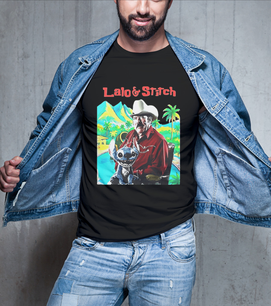 Lalo And Stitch Cowboy Hat Tropical T-Shirt