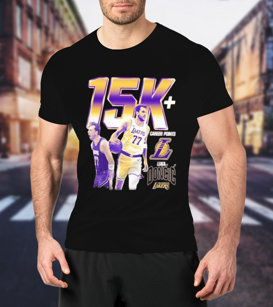 15K Career Points Luka Dončić Los Angeles Lakers T-Shirt
