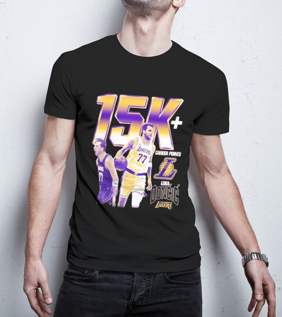 15K Career Points Luka Dončić Los Angeles Lakers T-Shirt
