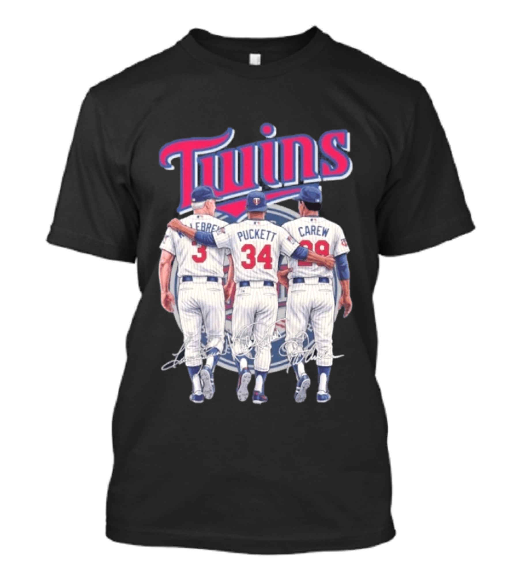 Minnesota Twins Legends Harmon Killebrew Kirby Puckett Rod Carew Classic Baseball T-Shirt