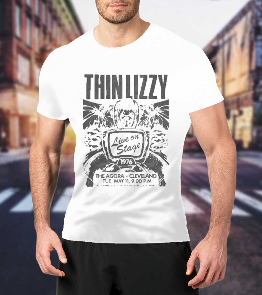 Thin Lizzy Live On Stage 1976 The Agora Cleveland May 11 9PM T-Shirt