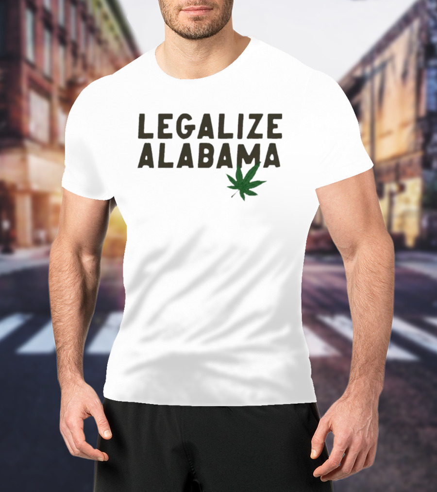 Legalize Alabama Cannabis Leaf Advocacy T-Shirt