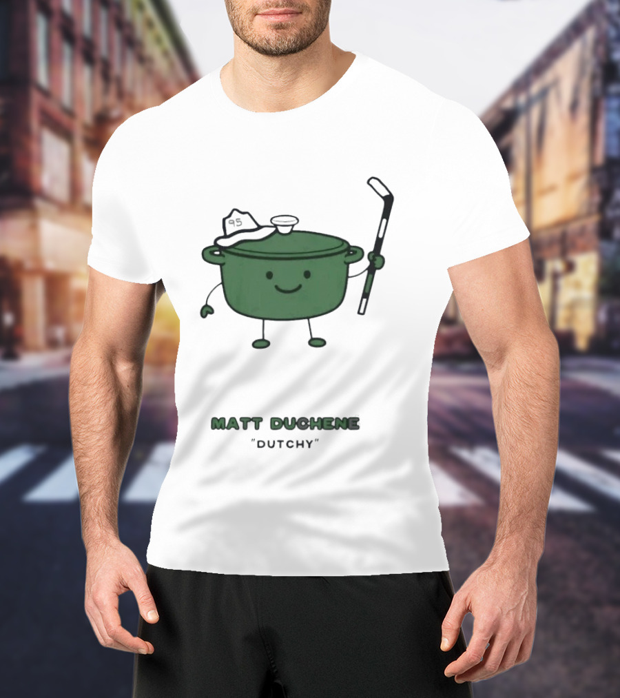 Matt Duchene Dutchy Hockey Pot Character With Cap And Stick T-Shirt