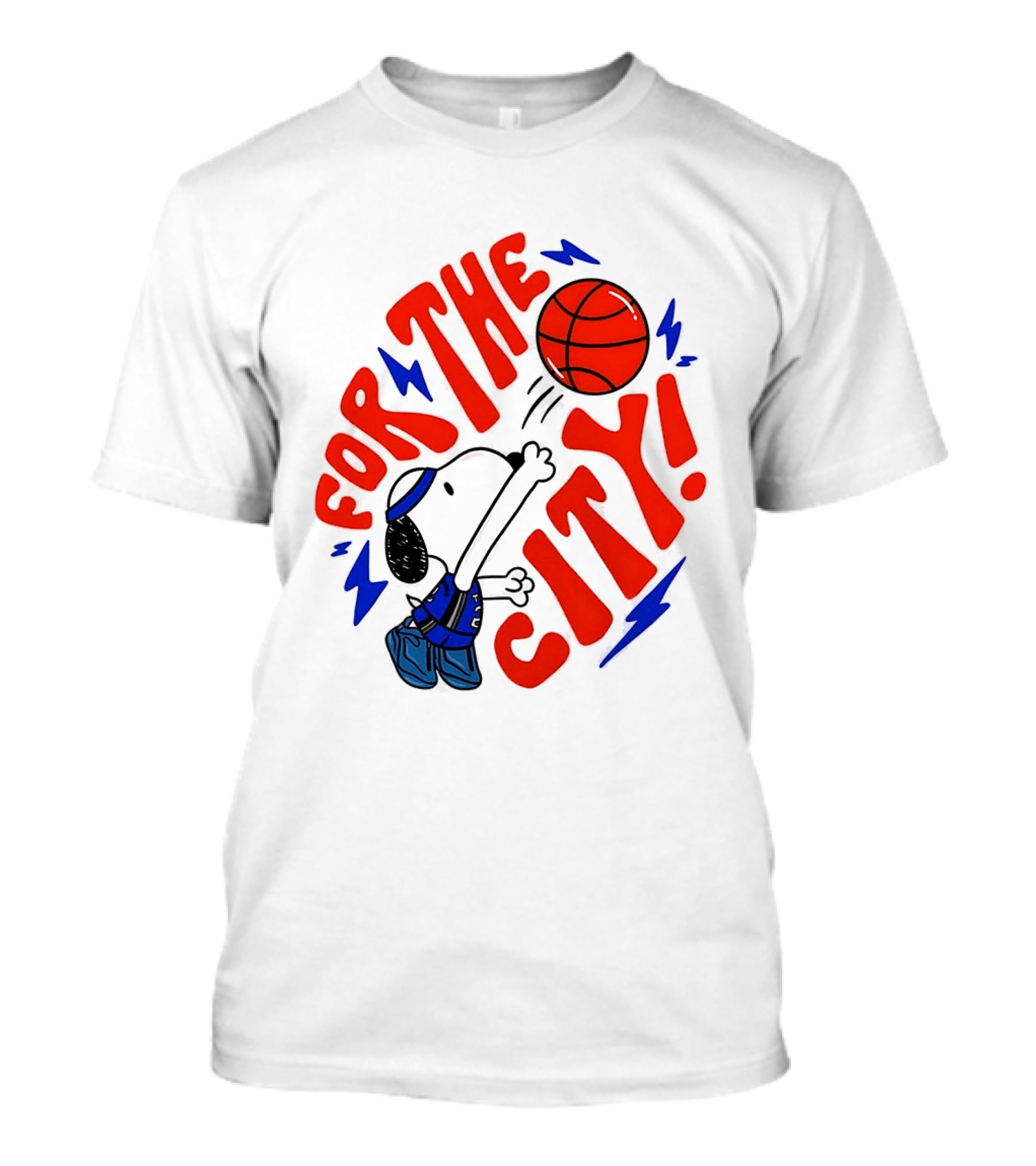 Snoopy For The City Oklahoma City Thunder NBA Basketball T-Shirt