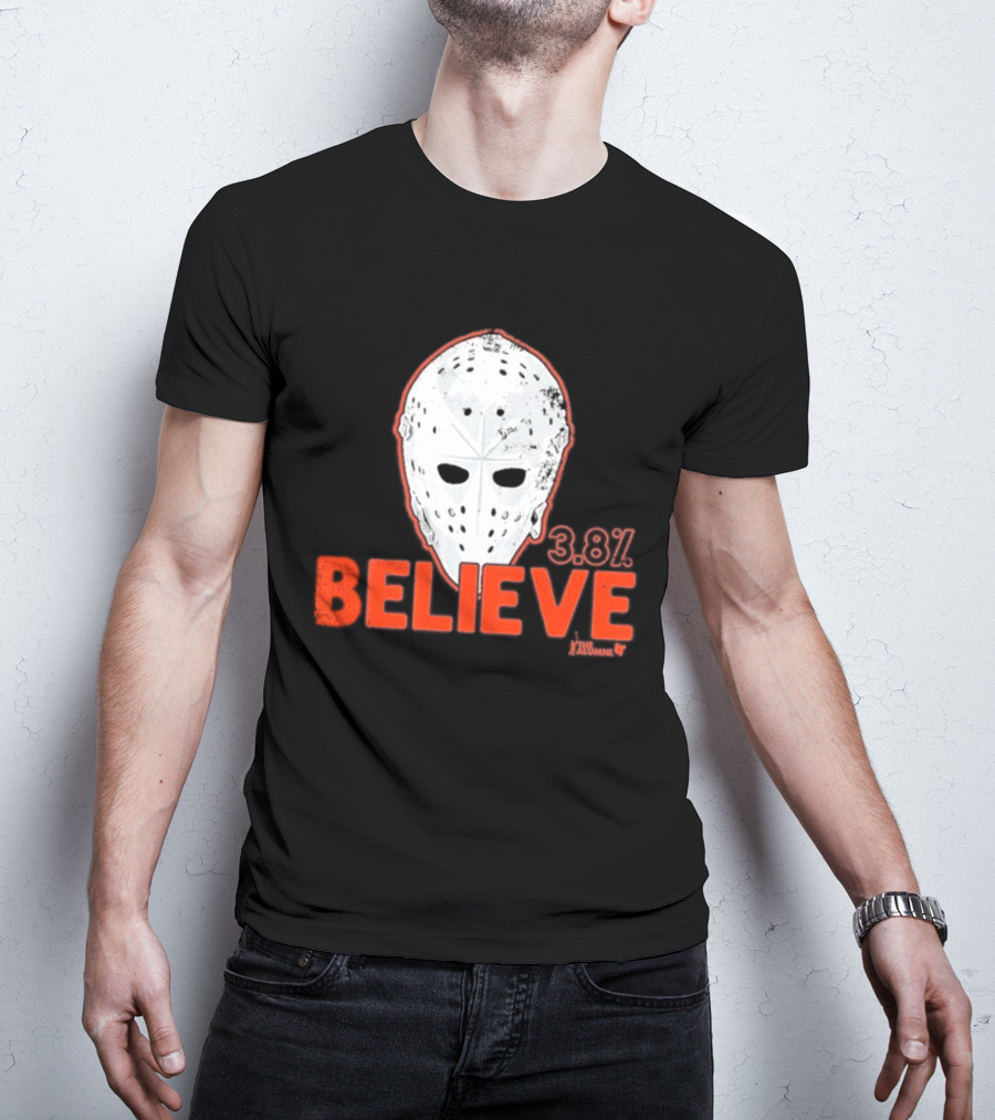Bernie Parent Believe 33 Mask Philadelphia Hockey Legend T-Shirt
