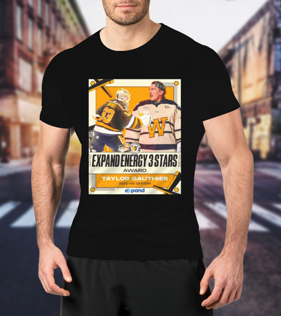 Pittsburgh Penguins Expand Energy 3 Stars Award Taylor Gauthier 2025 26 Season T-Shirt