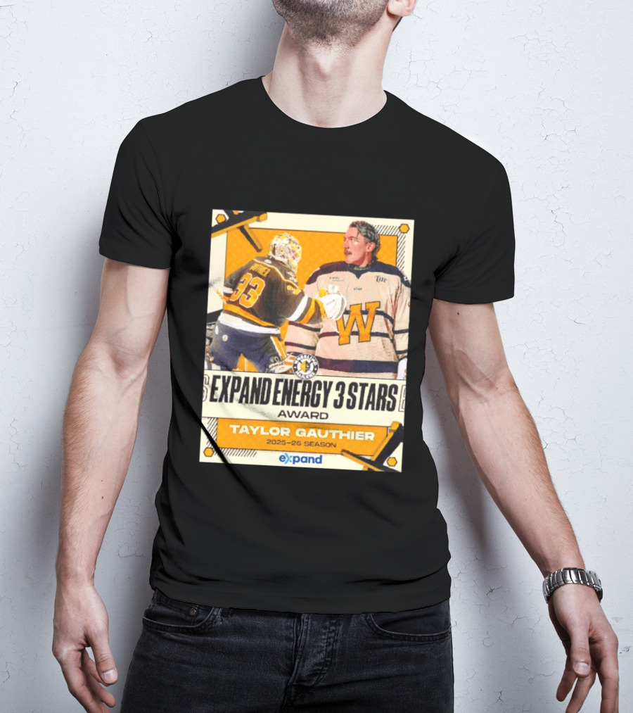 Pittsburgh Penguins Expand Energy 3 Stars Award Taylor Gauthier 2025 26 Season T-Shirt